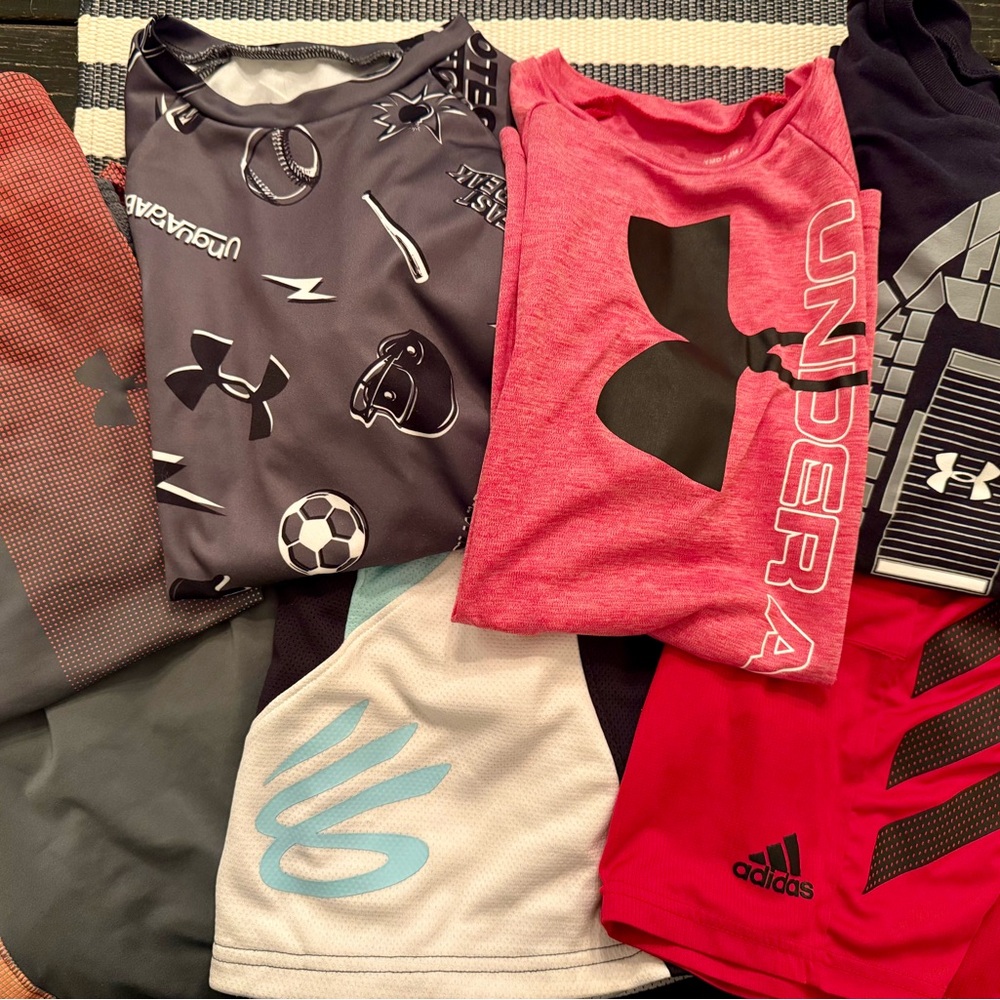 Bundle of Under Armour/Nike/Adidas Athletic Wear, youth size medium